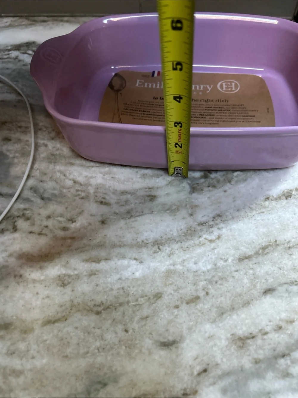 Emile Henry 8x 10 RectangleBaking Dish In Unreleased Mauve Pink Purple France